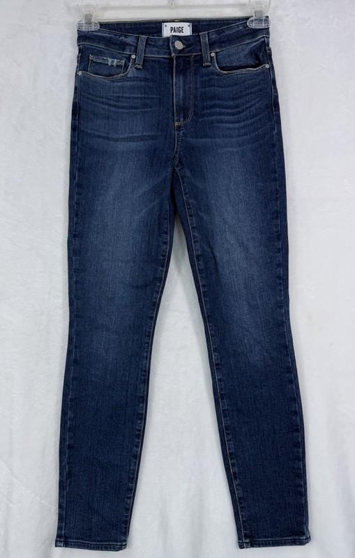 Paige Jeans Womens 25 Hoxton Ankle High Rise Ultra Skinny Blue Minimalist