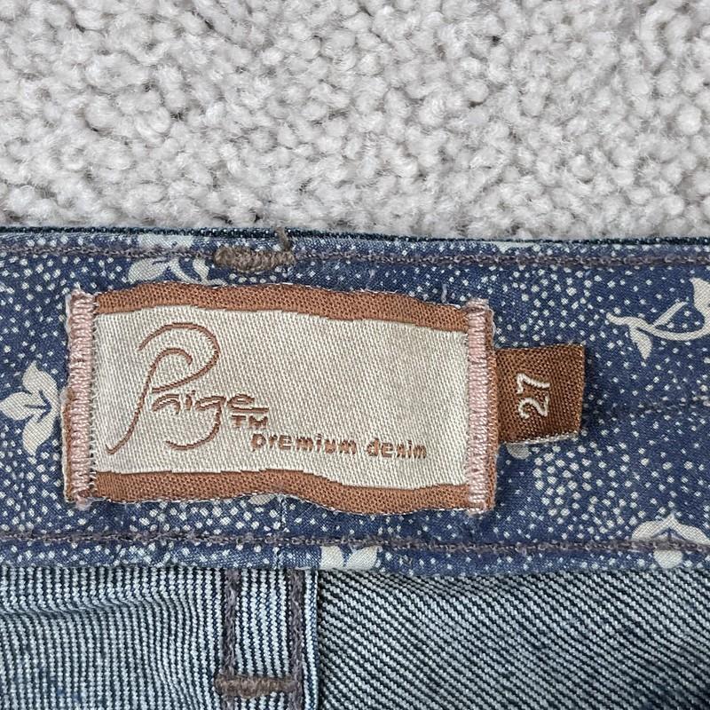 Paige Jeans Womens 27 Blue Flare Laurel Canyon Premium USA Denim Flap Pockets