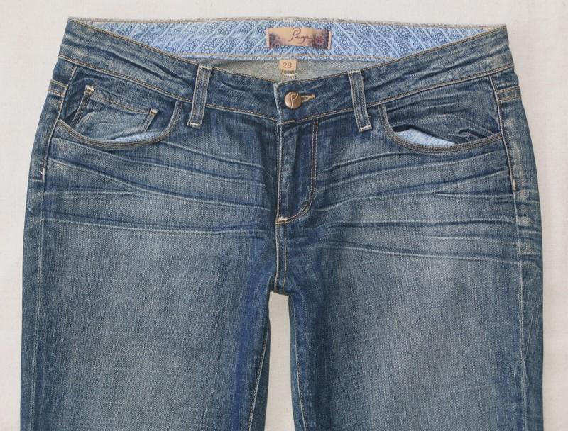 Paige Jimmy Jimmy Skinny Jeans Womens Size 28 Blue Distressed + Stretch L30.5