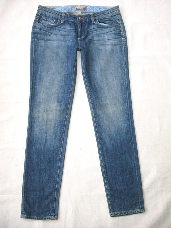 Paige Jimmy Jimmy Skinny Jeans Womens Size 28 Blue Distressed + Stretch L30.5
