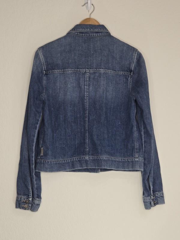 PAIGE Rowan Jacket In Maryanne Blue Denim Size M Womens