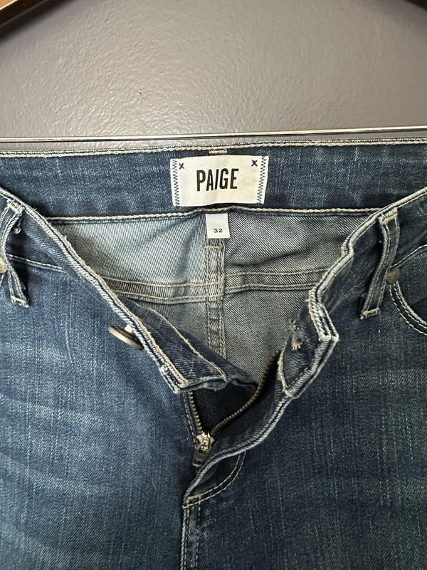 PAIGE Skyline Ankle Peg Stretch Cotton Skinny Jean In Mila Wash Size 32