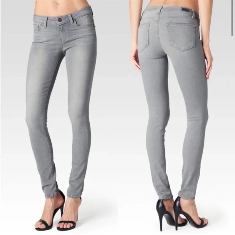 PAIGE Verdugo Ankle Jeans Jeggings Skinny Jeans Gray Size 27 Grunge Classic Fall