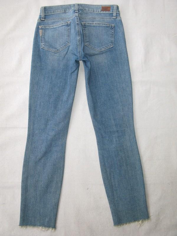 Paige Verdugo Skinny Ankle Jean Women Size 26 Blue Distressed+Stretch L26