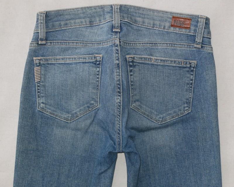 Paige Verdugo Skinny Ankle Jean Women Size 26 Blue Distressed+Stretch L26