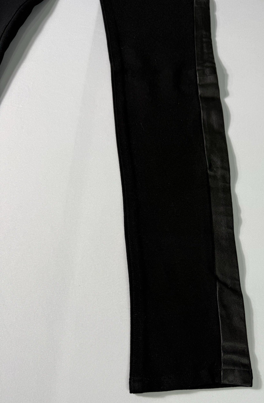 PAIGE Verdugo Tuxedeo Black Genuine Leather Strip Size 24