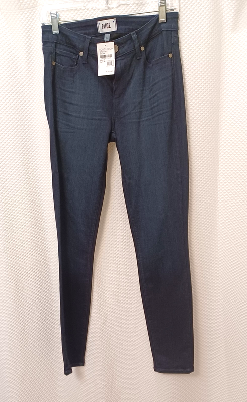 PAIGE Verdugo Ultra Skinny Jeans In Dark Wash (Tonal Mona) Women's Size 28 NWT