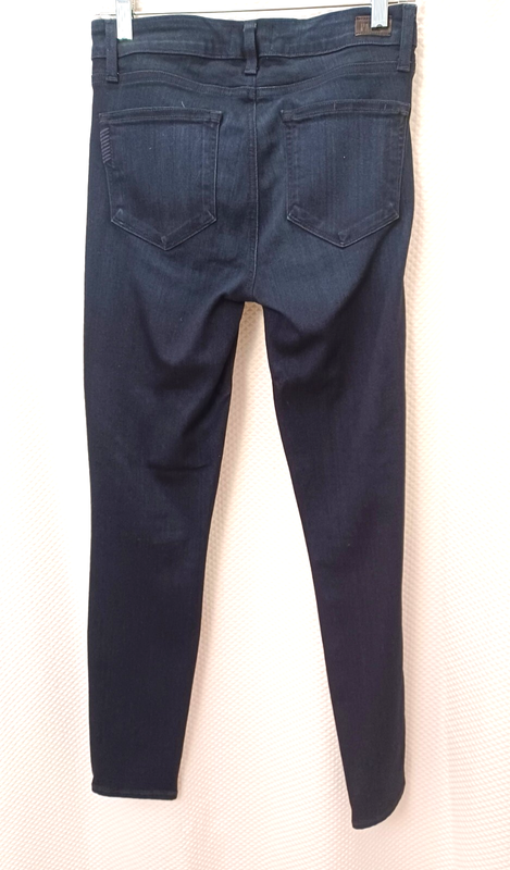 PAIGE Verdugo Ultra Skinny Jeans In Dark Wash (Tonal Mona) Women's Size 28 NWT