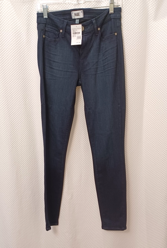 PAIGE Verdugo Ultra Skinny Jeans In Dark Wash (Tonal Mona) Women's Size 28 NWT