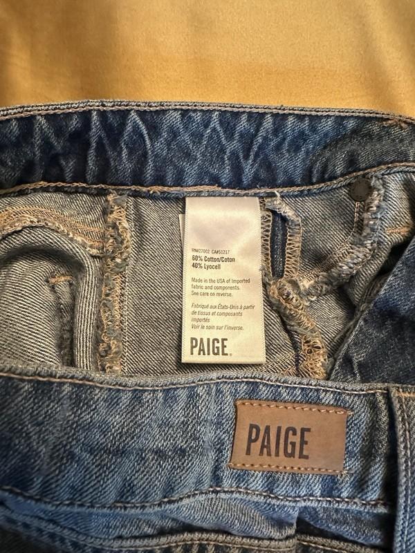 Paige Women Size 25 Blue Washed Raw Hem Denim Mini Skirt