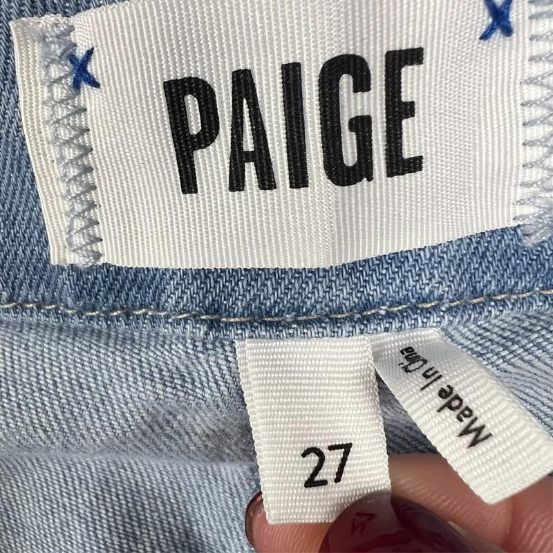 Paige Womens Jeans Size 27 Jogger Elastic Ankles Tapered Cuffed Relaxed Fit Blue