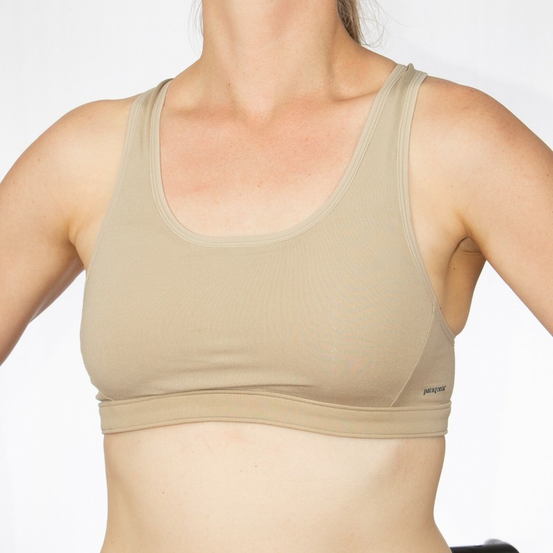 PAIR OF TWO Patagonia Capilene Women's Sports Bras DRT (Tan/Khaki) - NWT