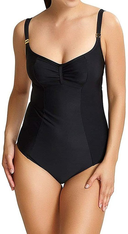 Panache BLACK Anya Riva Balconnet One Piece Swimsuit US 34H UK 34FF