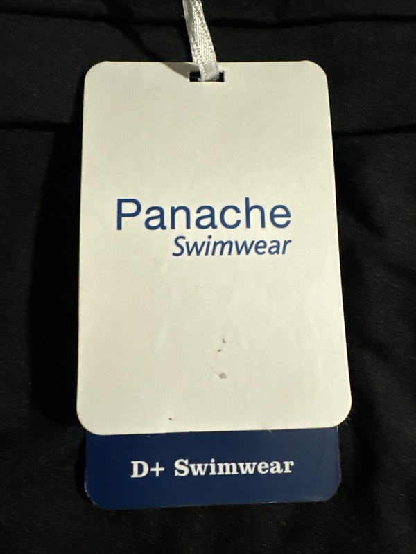 Panache Black Swim Bikini Bottom Anna Folded XXL NWT