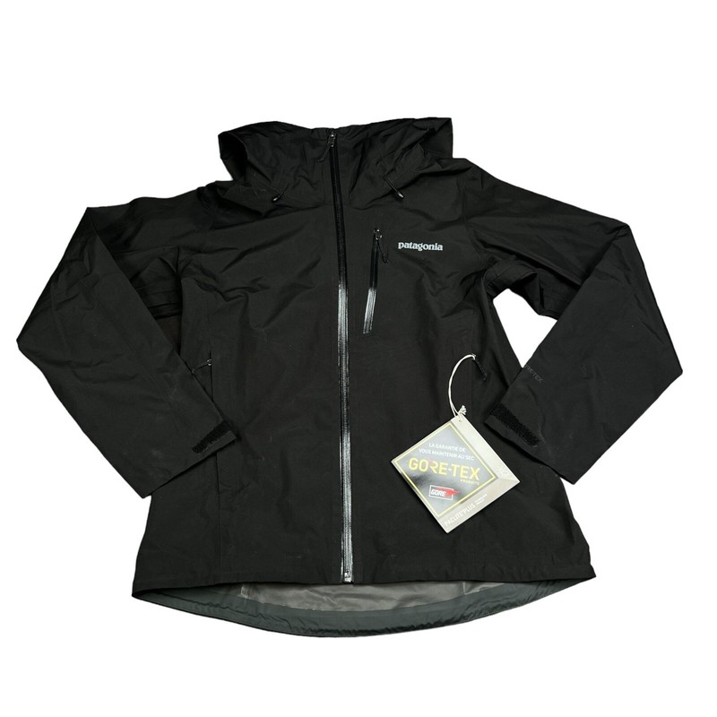 Patagonia Calcite GTX Full Zip Hooded Black Rain Jacket Women's Sizes S - L