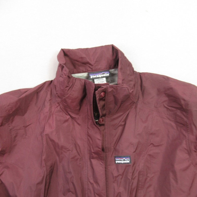 Patagonia Jacket Womens Large Full Zip Long Sleeve Pockets Burgundy
