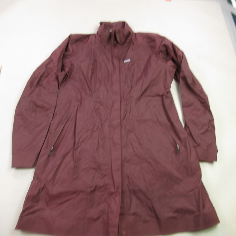 Patagonia Jacket Womens Large Full Zip Long Sleeve Pockets Burgundy
