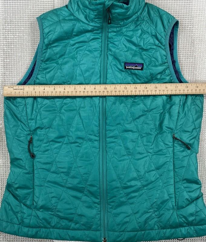 Patagonia Nano Puff Vest Full Zip Turquoise Green Women’s Medium 2011