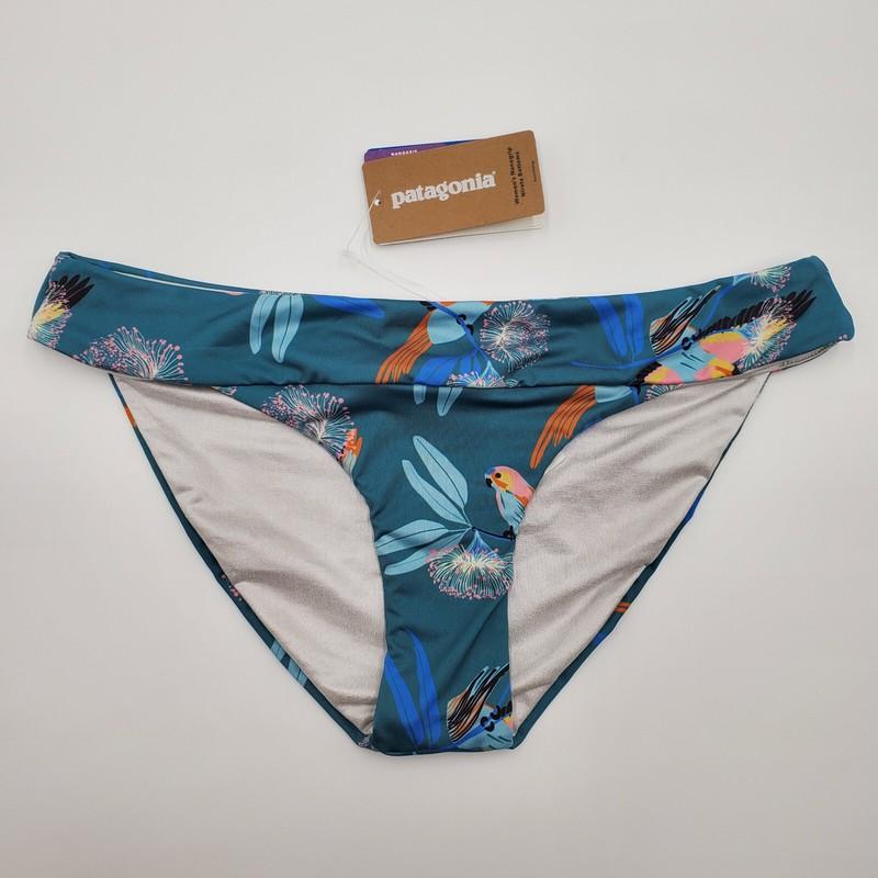 Patagonia Nanogrip Nireta Women’s Bikini Swim Bottom Parrots Tropical Size M NEW