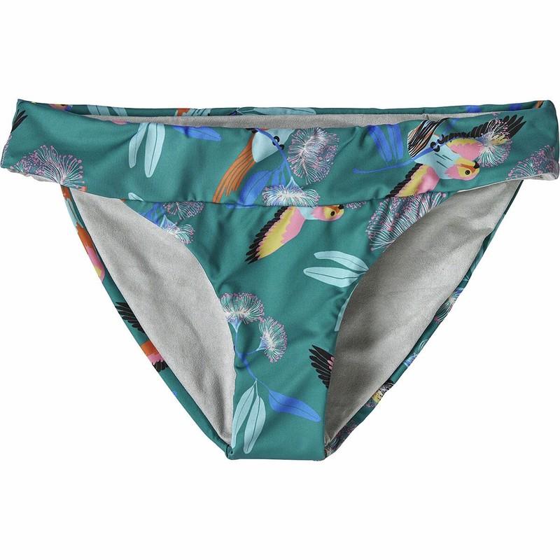 Patagonia Nanogrip Nireta Women’s Bikini Swim Bottom Parrots Tropical Size M NEW