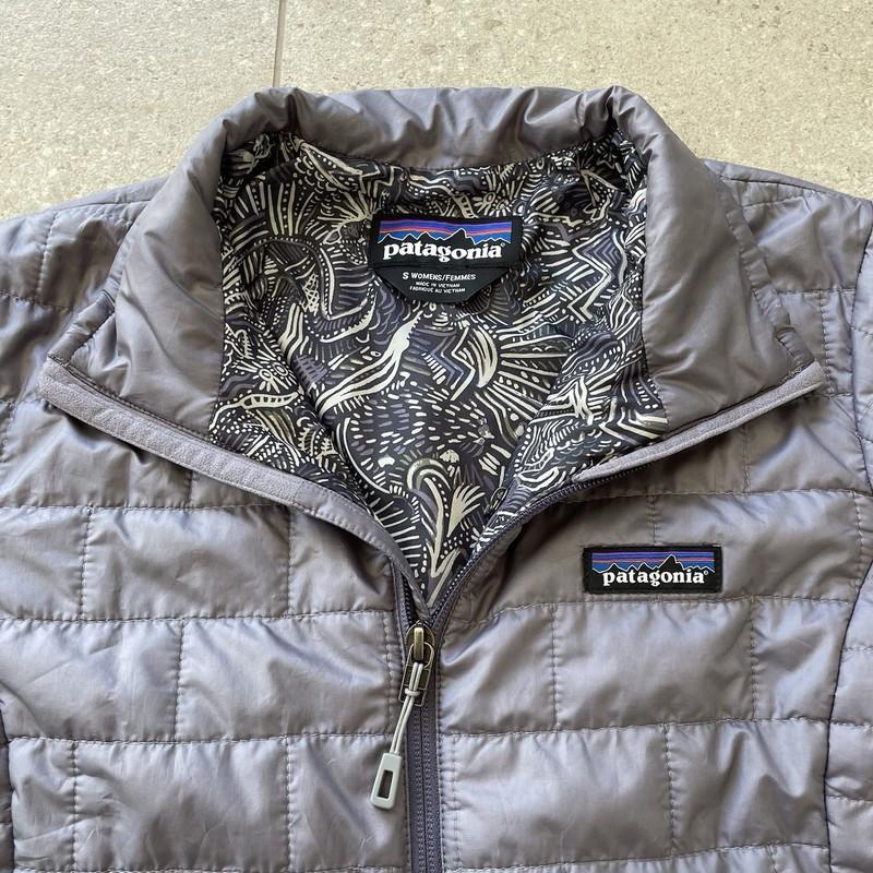 Patagonia Silver Nano Puff Women’s Size Small Jacket Coat Lightweight Full Zip