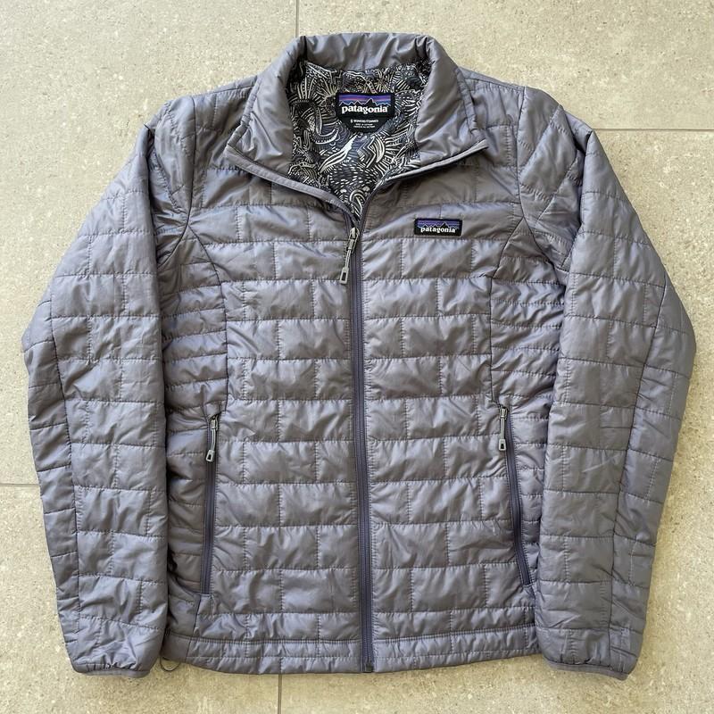 Patagonia Silver Nano Puff Women’s Size Small Jacket Coat Lightweight Full Zip