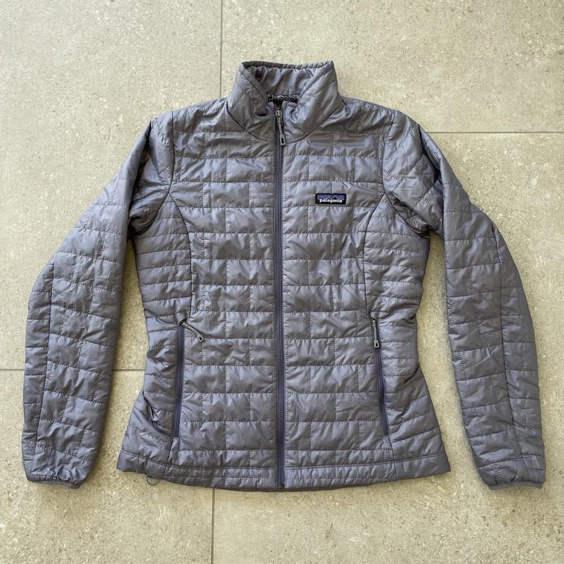 Patagonia Silver Nano Puff Women’s Size Small Jacket Coat Lightweight Full Zip