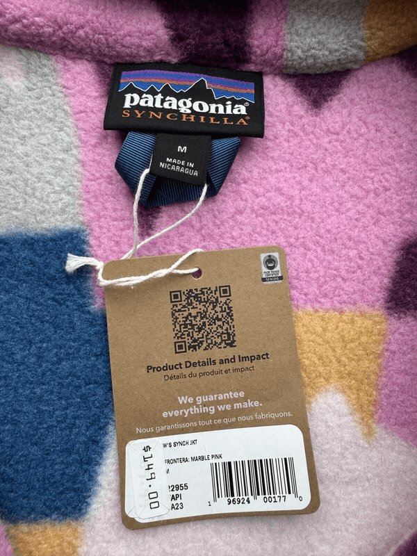 Patagonia Women's Synchilla Jacket Frontera: Marble Pink Size Medium NWT