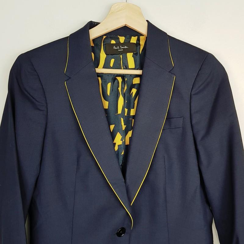 [ PAUL SMITH Black ] Womens Wool Blend Blazer Jacket Size IT 40 Or AU 8 / US 4