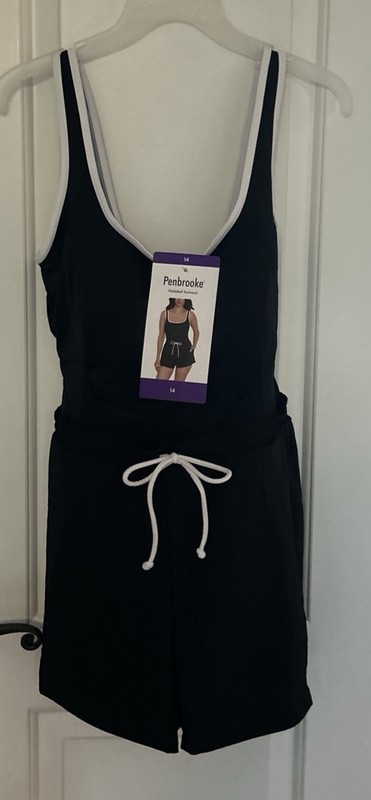 Penbrooke Women's Pickleball Stretch Sport Swimsuit Black Size 14
