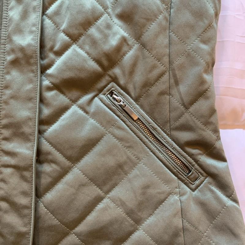 PENDLETON Womens Quilted Vest Full Zip & Snap Medium Green With Pockets