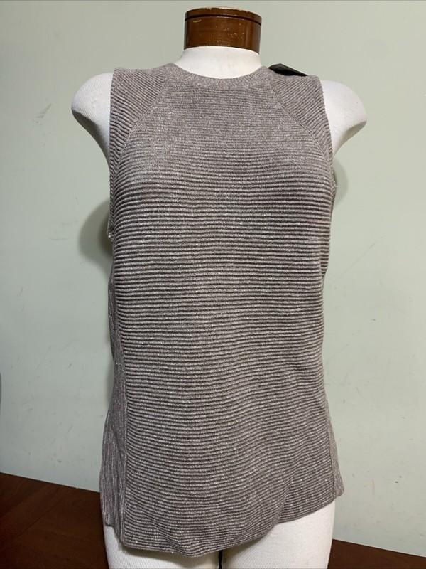Peter Millar Womens Espresso Ottoman Rib Sleeveless Top Xs Small Medium Large