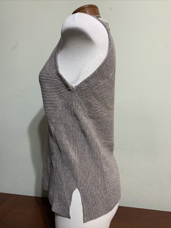Peter Millar Womens Espresso Ottoman Rib Sleeveless Top Xs Small Medium Large