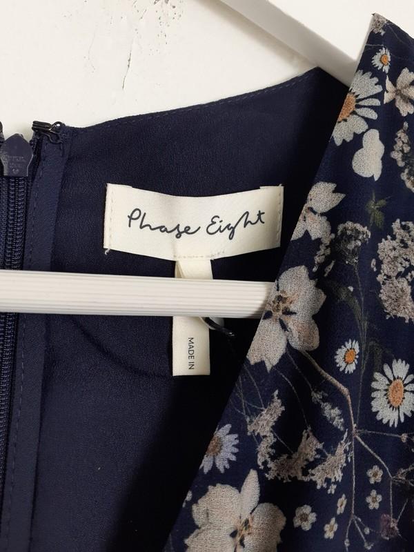 Phase Eight Helene Floral Jumpsuit Navy Mix Size 8 £139 RRP NEW F2