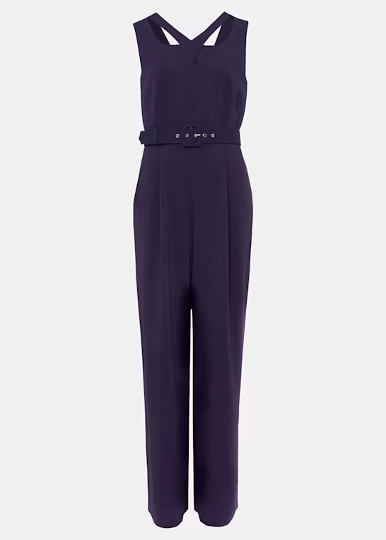 Phase Eight Jumpsuit Purple Belted Sleeveless Anna Jumpsuit UK 20 RRP £189