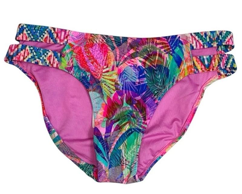 Phax Swimwear Women's XS/30 Bikini Swim Bottom Pink Green Multi NWT