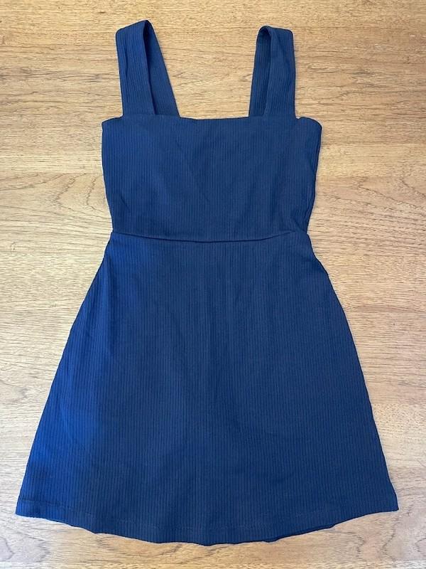 PINK Victoria’s Secret Navy LARGE Rib Square Neck Active Sleeveless Dress VS