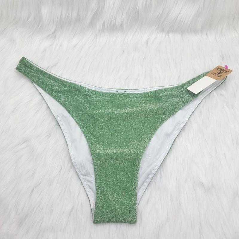 PINK Victoria's Secret Womens Shimmer Brazilian Bikini Bottom Size. Medium