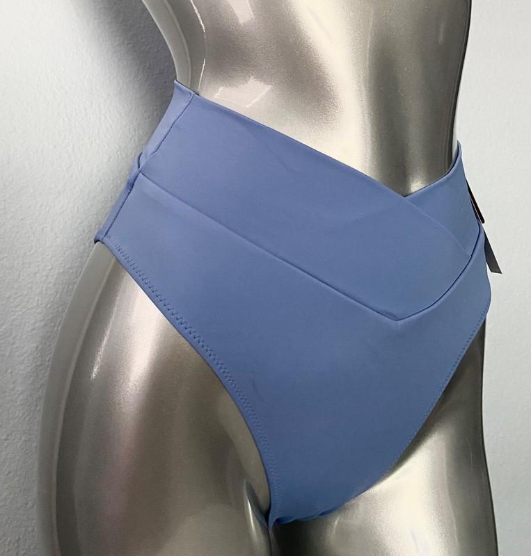 PINK Victorias Secret Bikini Bottom High Waist Crossover V Blue Dawn Bottom