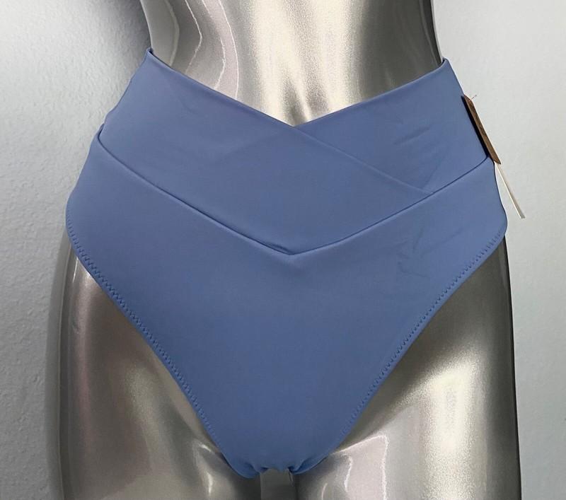 PINK Victorias Secret Bikini Bottom High Waist Crossover V Blue Dawn Bottom