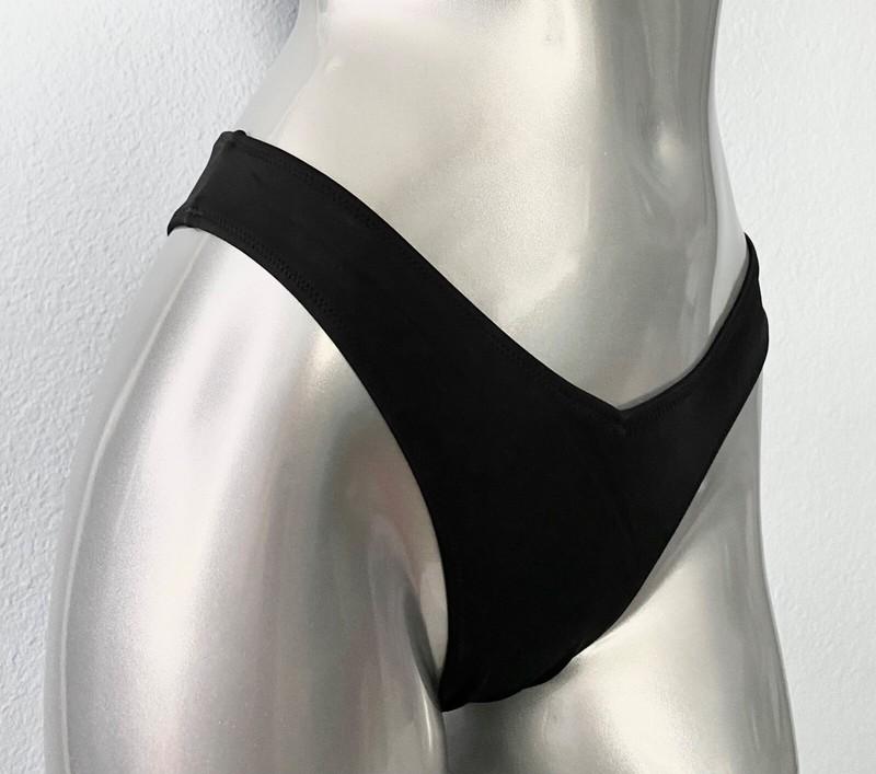 PINK Victorias Secret Bikini Swim Bottom Black V Front Itsy Nwt