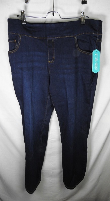 Pioneer Woman ~ Pull-On ~ Bootcut ~ Embroidered ~ DARK WASH Jeans ~ XL 16-18