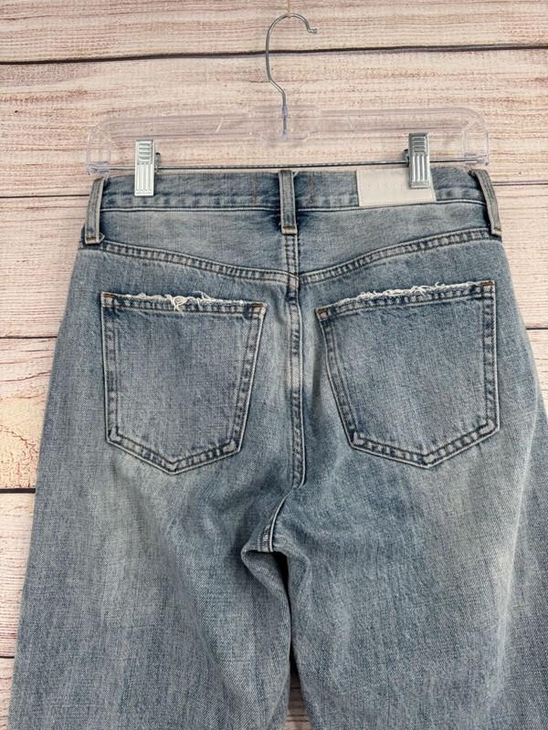 Pistola Charlie High Rise Straight Distressed Jeans Women's 25 Blue Light Wash