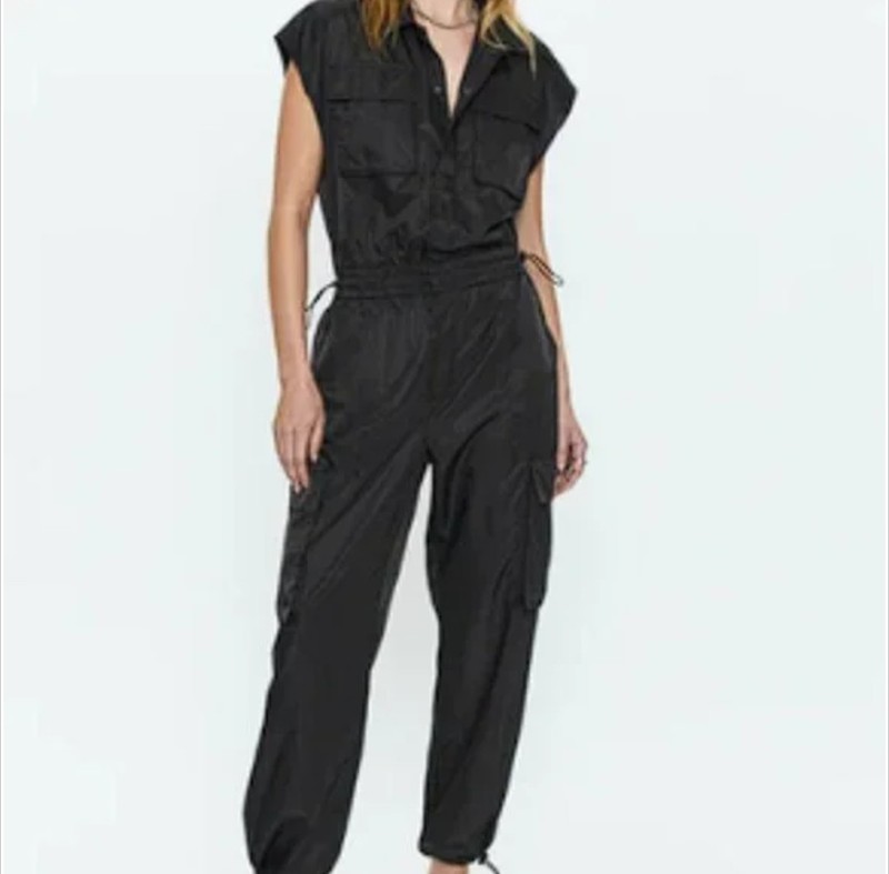 Pistola Jade Cargo Jumpsuit In Black - XS