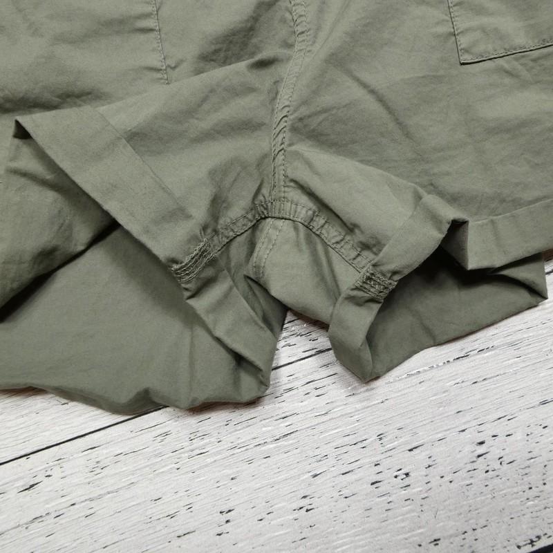 Pistola Romper Womens XS Olive Green Utility Short Sleeve Collared Coverall