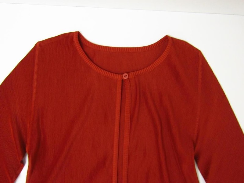 Pleats Please Issey Miyake Crew Neck Cardigan Size 3 Women Japan
