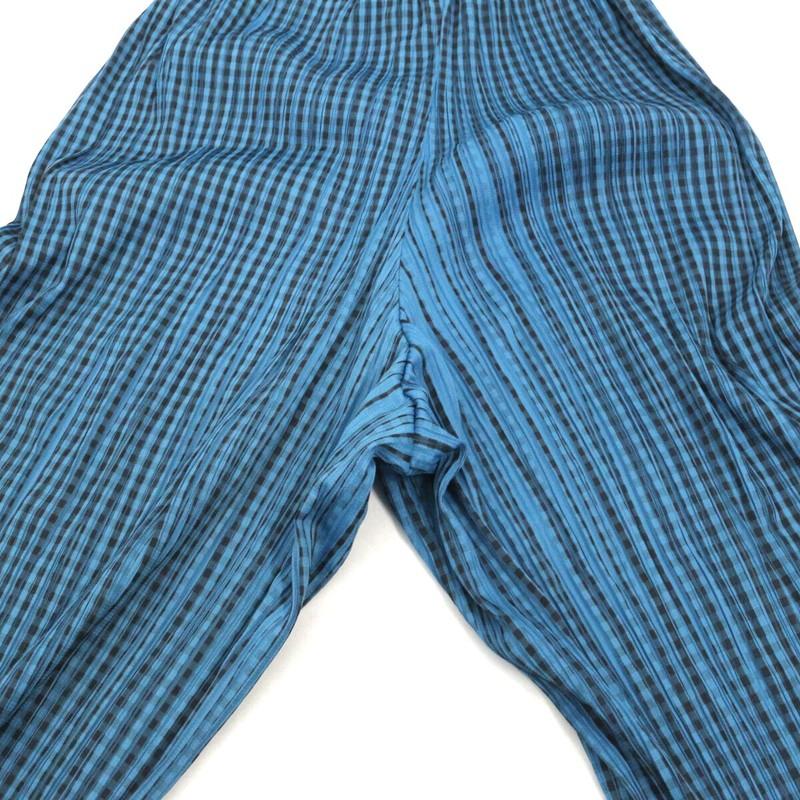 Pleats Please Issey Miyake Gingham Check Pleated Pants Used Japan