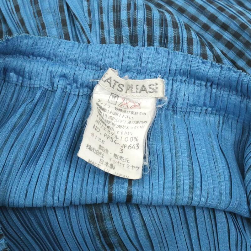 Pleats Please Issey Miyake Gingham Check Pleated Pants Used Japan
