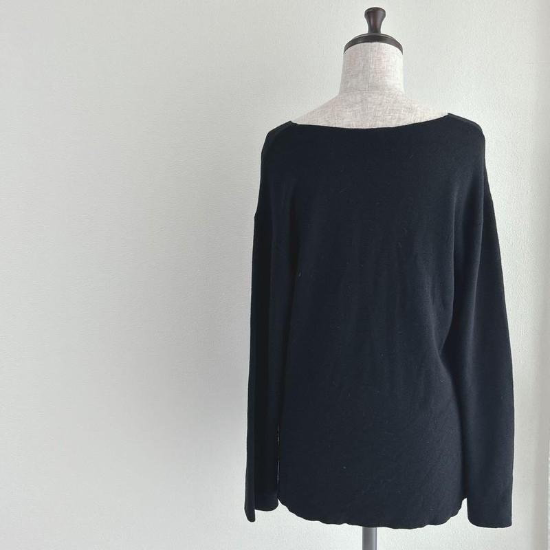 Pleats Please Issey Miyake Knit Top Black Used Japan