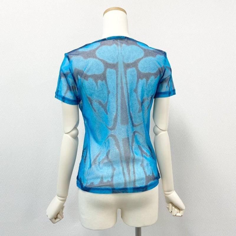 Pleats Please Issey Miyake Mesh Short Sleeve Top Size 3 Japan